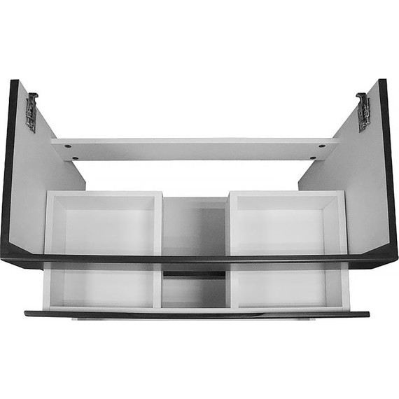 Тумба подвесная с раковиной AN Эстелла 80 см, графит - фото 6