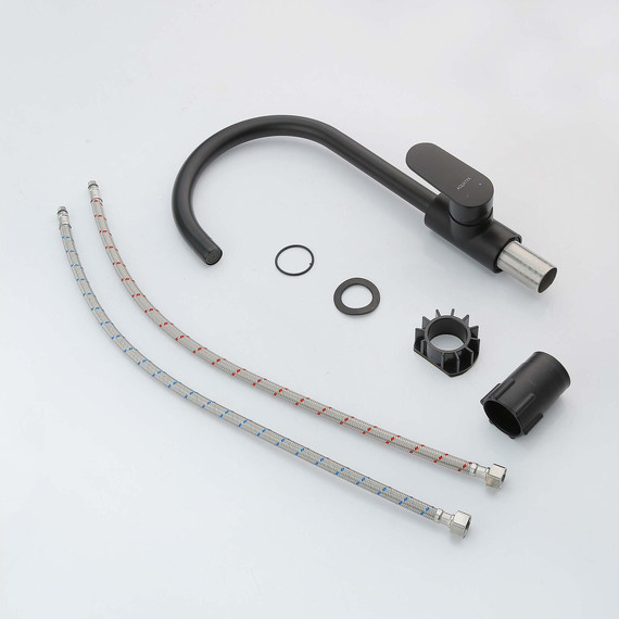 Смеситель для кухни Aquatek Ника AQ1882MB, чёрный матовый - фото 3