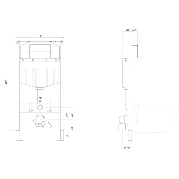 Инсталляция для унитаза Aquatek Duos 50 INS-0000023 - фото 3