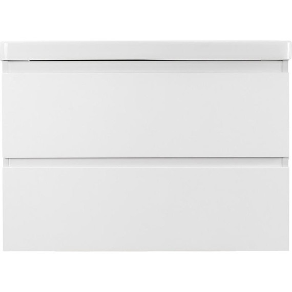 Тумба подвесная с раковиной AN Сандра 70 см, белый - фото 4