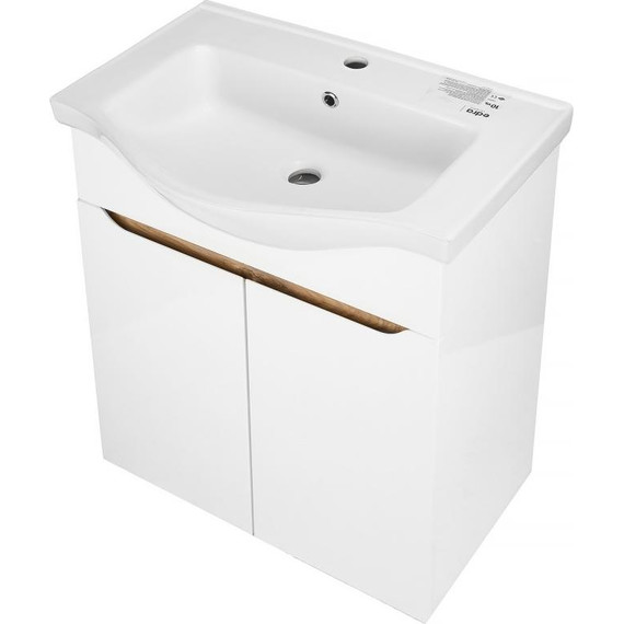 Тумба напольная с раковиной AN Келли 55 см, белый - фото 2