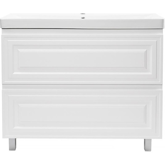 Тумба напольная с раковиной AN Элен 80 см, белый матовый - фото 3