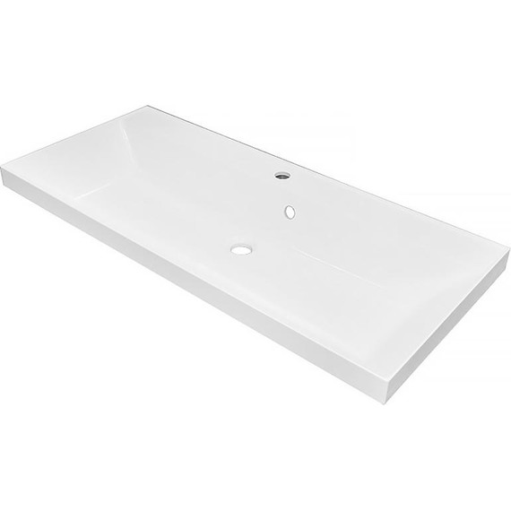 Тумба подвесная с раковиной AN Эстелла 100 см, графит - фото 6