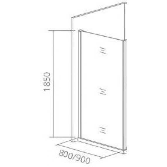 Боковая стенка Bas Latte SP-90-G-WE 90 см алюминий/матовое - фото 7