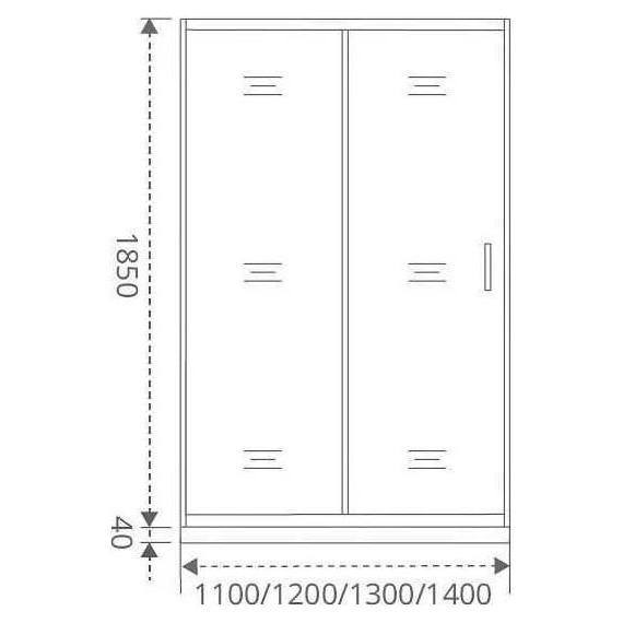Душевая дверь Bas Latte WTW-120-G-WE 120 см алюминий/матовое - фото 6