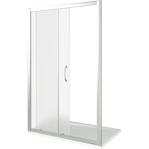 Душевая дверь Bas Latte WTW-140-G-WE 140 см алюминий/матовое - фото 5