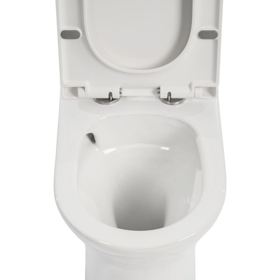 Унитаз-компакт безободковый AN Link с крышкой микролифт (система смыва Торнадо) - фото 8