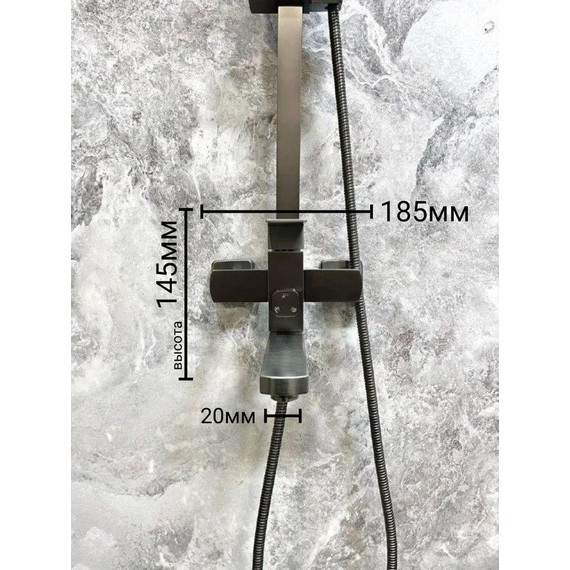 Душевая стойка Belz B24817-3, оружейная сталь - фото 15