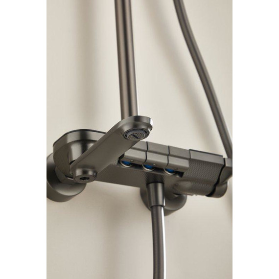 Душевая стойка Belz B25713-3, оружейная сталь - фото 8