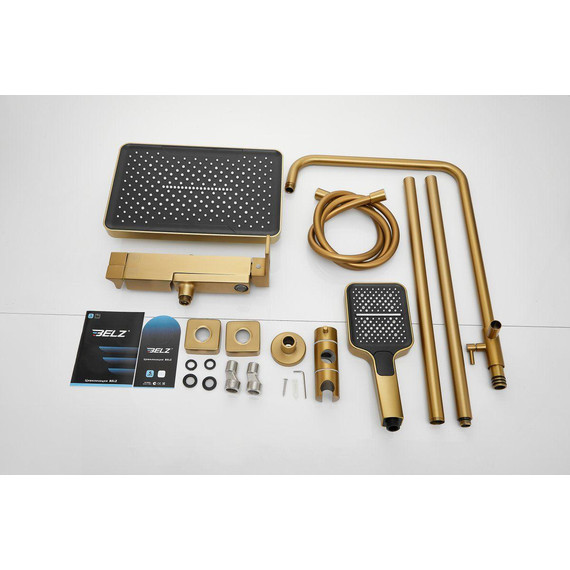 Душевая стойка Belz B24658-5, золото матовое - фото 41