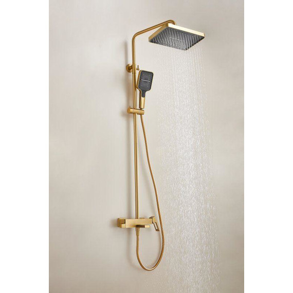 Душевая стойка Belz B24658-5, золото матовое - фото 9