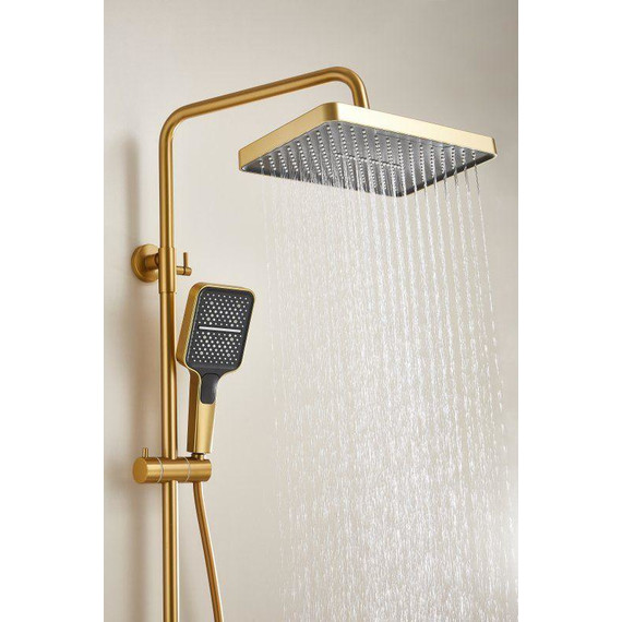 Душевая стойка Belz B24658-5, золото матовое - фото 3