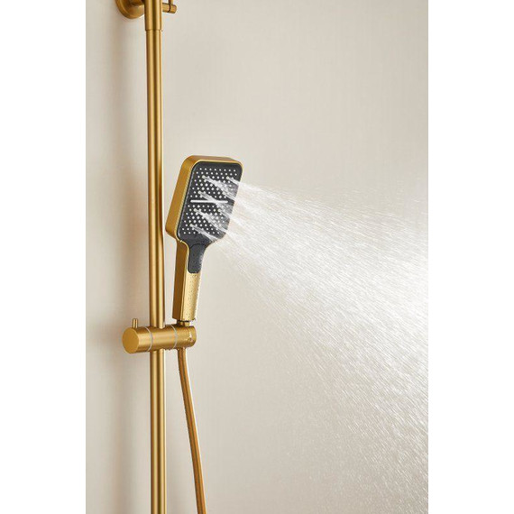 Душевая стойка Belz B24658-5, золото матовое - фото 11