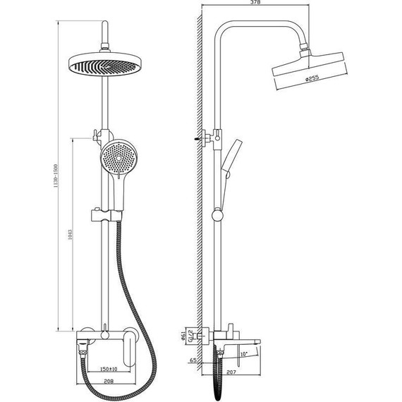 Душевая стойка Belz B24713-8, белый - фото 53