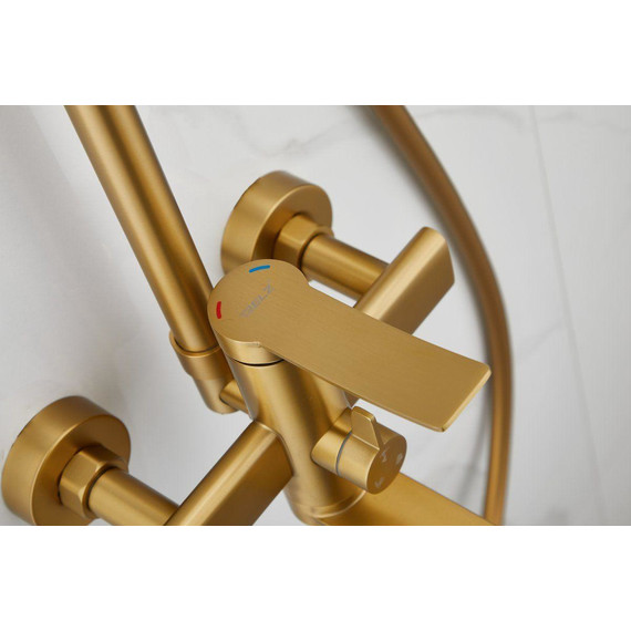 Душевая стойка Belz B24812-5, золото брашированное - фото 14