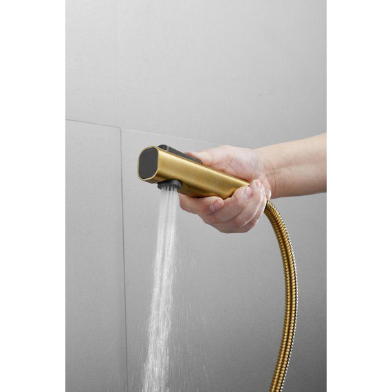 Набор для гигиенического душа Belz B55804-5 (со скрытой частью) золото матовое - фото 8