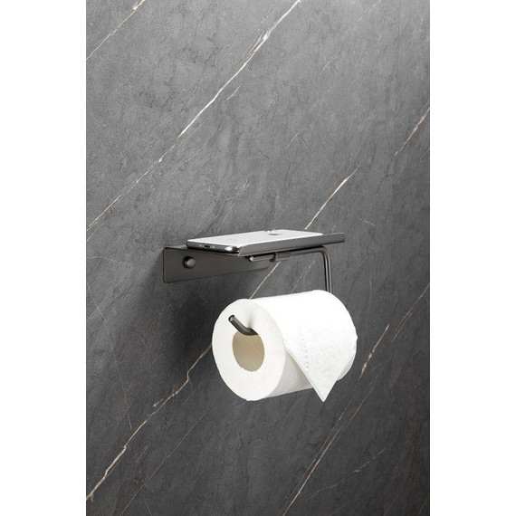 Держатель для туалетной бумаги Belz B9001-3, оружейная сталь - фото 10