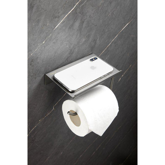 Держатель для туалетной бумаги Belz B9001-3, оружейная сталь - фото 4