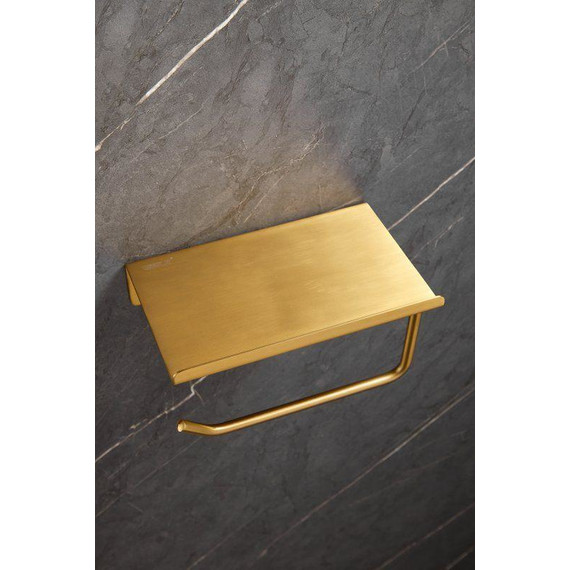 Держатель для туалетной бумаги Belz B9001-5, брашированное золото - фото 13