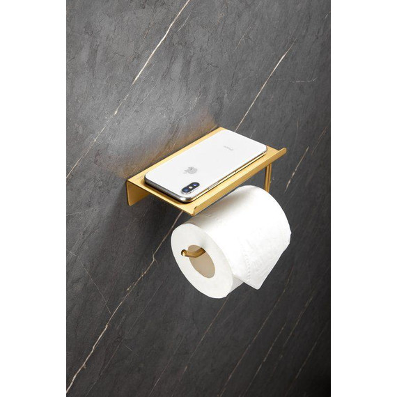 Держатель для туалетной бумаги Belz B9001-5, брашированное золото - фото 14