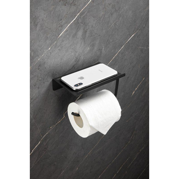 Держатель для туалетной бумаги Belz B9001-7, чёрный матовый - фото 4