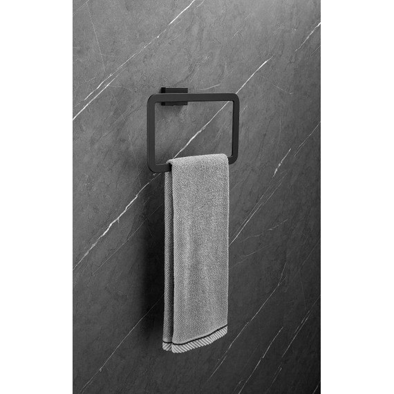 Кольцо для полотенец Belz B90304, чёрный матовый - фото 10