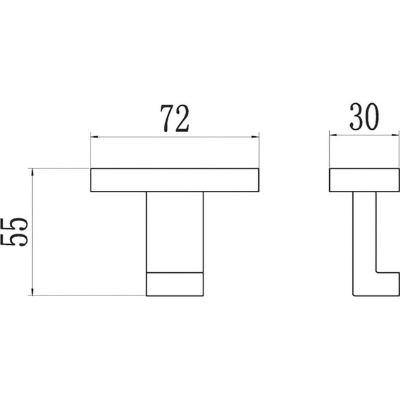 Крючок Belz B90305-1, чёрный матовый - фото 2