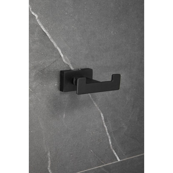 Двойной крючок Belz B90305-2, чёрный матовый - фото 3