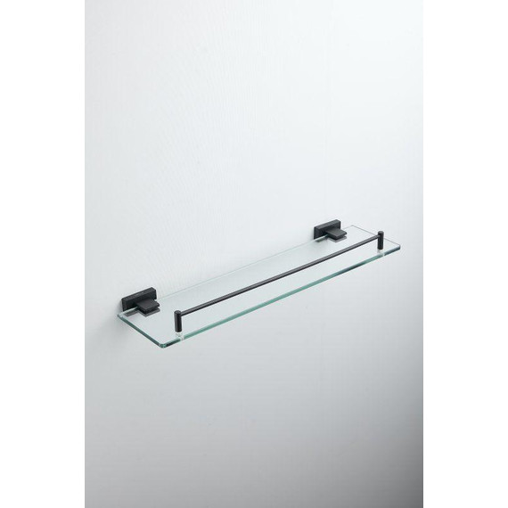 Cтеклянная полка Belz B90307, чёрный матовый - фото 2