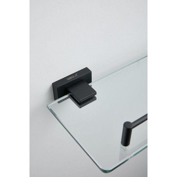 Cтеклянная полка Belz B90307, чёрный матовый - фото 8