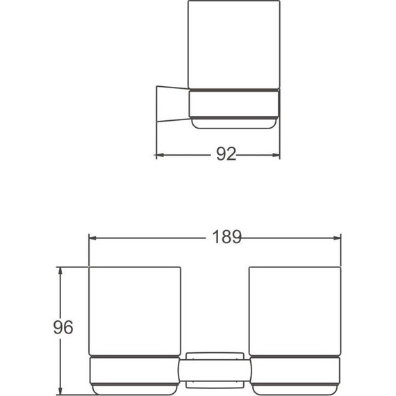 Двойной стакан для зубных щеток Belz B91508, белый матовый - фото 2