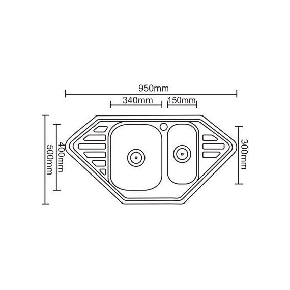 Кухонная мойка Ledeme 0,8 мм L99550B - фото 2