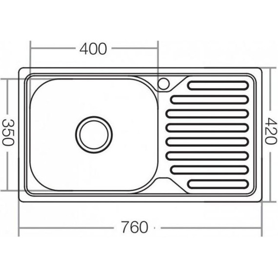 Кухонная мойка Zerix 0,8 мм Z7642-08-180E - фото 2