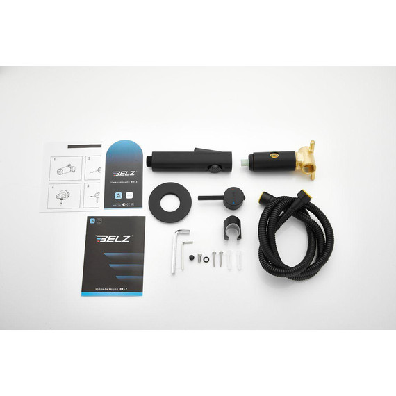 Набор для гигиенического душа Belz B55804-7 (со скрытой частью) чёрный матовый - фото 22