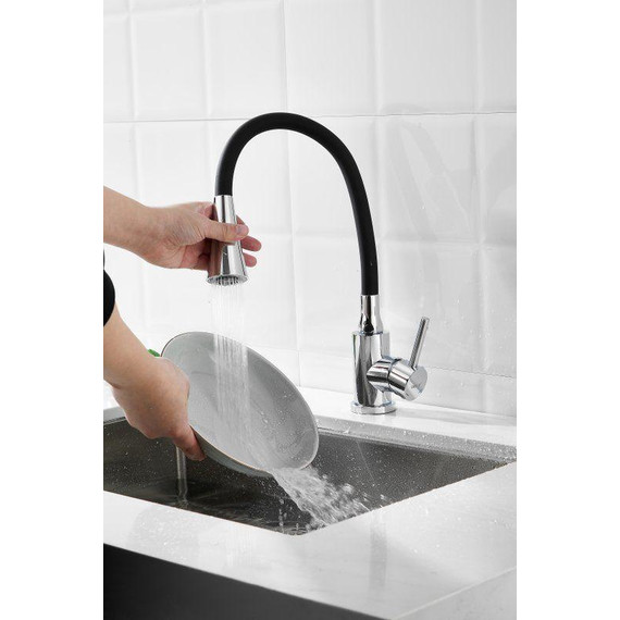 Смесители для кухни Belz B74809, хром/чёрный - фото 3