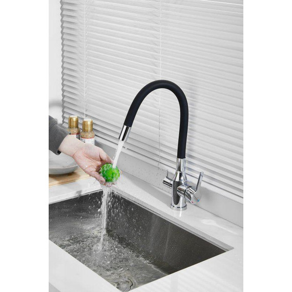 Смесители для кухни Belz B76814, хром/чёрный - фото 3