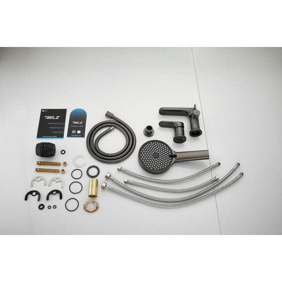 Смеситель для ванны Belz B66713-3, оружейная сталь - фото 8