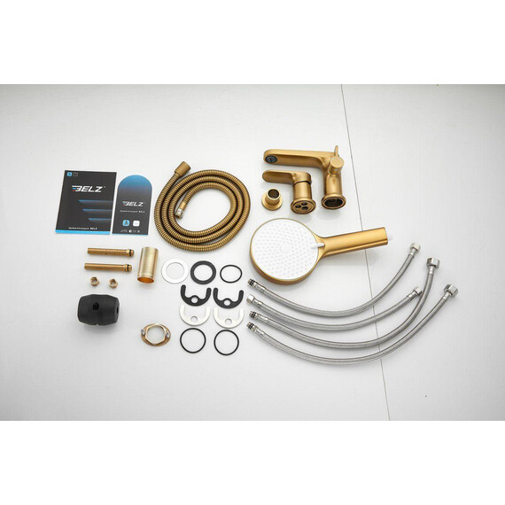 Смеситель для ванны Belz B66713-5, золото брашированное - фото 20