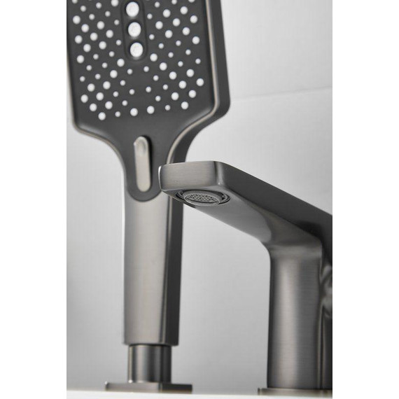 Смеситель для ванны Belz B66715-3, оружейная сталь - фото 7