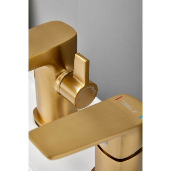 Смеситель для ванны Belz B66715-5, золото брашированное - фото 6