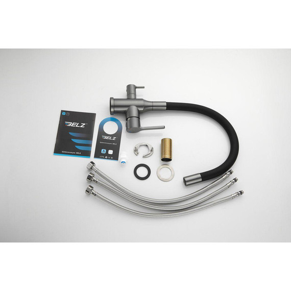 Смесители для кухни Belz B76814-3, оружейная сталь/чёрный - фото 17