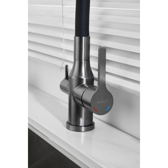 Смесители для кухни Belz B76814-3, оружейная сталь/чёрный - фото 36