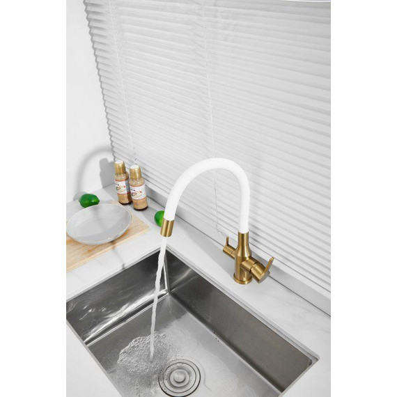 Смесители для кухни Belz B76814-5, золото/белый - фото 11