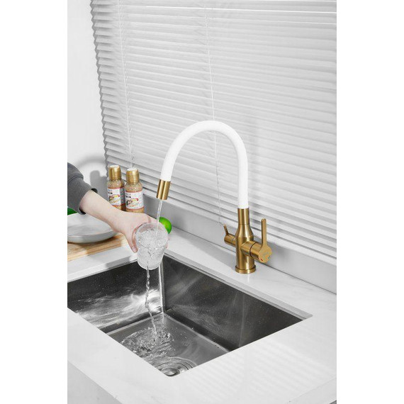 Смесители для кухни Belz B76814-5, золото/белый - фото 12