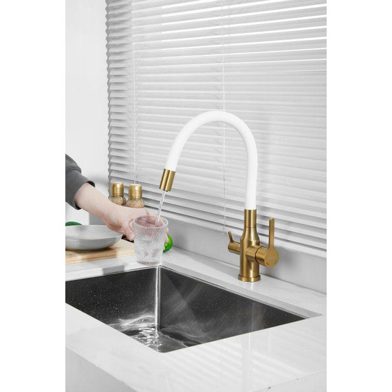 Смесители для кухни Belz B76814-5, золото/белый - фото 17