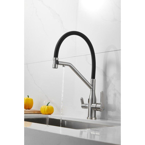 Смесители для кухни Belz B78815-1, сатин/чёрный - фото 3