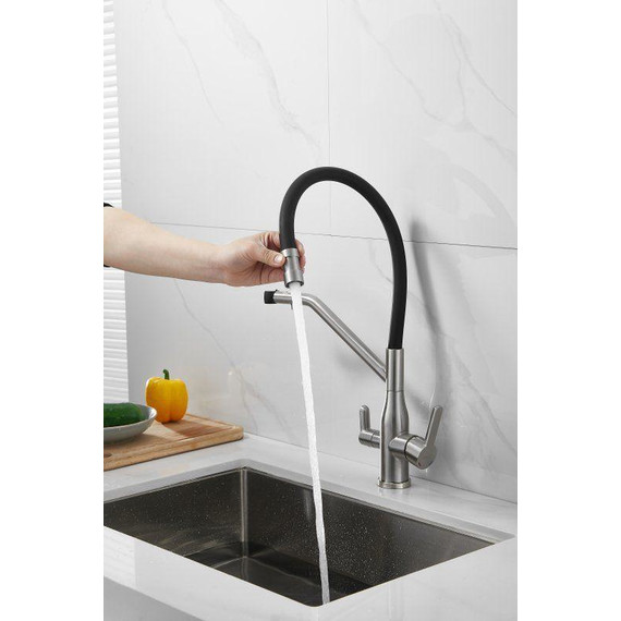 Смесители для кухни Belz B78815-1, сатин/чёрный - фото 7