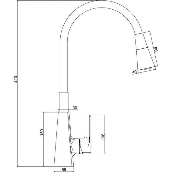 Смесители для кухни Haiba HB73823, хром/серый - фото 3