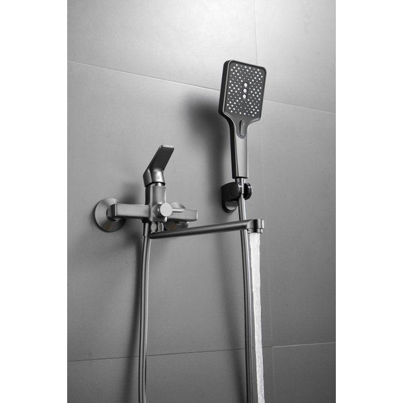 Смеситель для ванны Belz B22715-3, оружейная сталь - фото 5