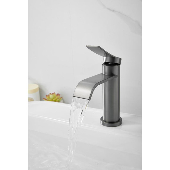 Смеситель для раковины Belz B10812-3, оружейная сталь - фото 4